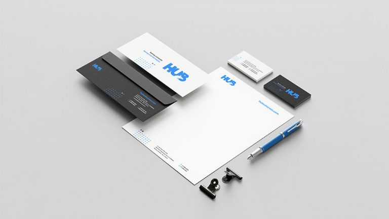 Papelaria da empresa Hub Soluções